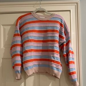 THML Colorful Striped Women's Sweater